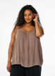 Strop top i viskose, Brun, Model image number 0