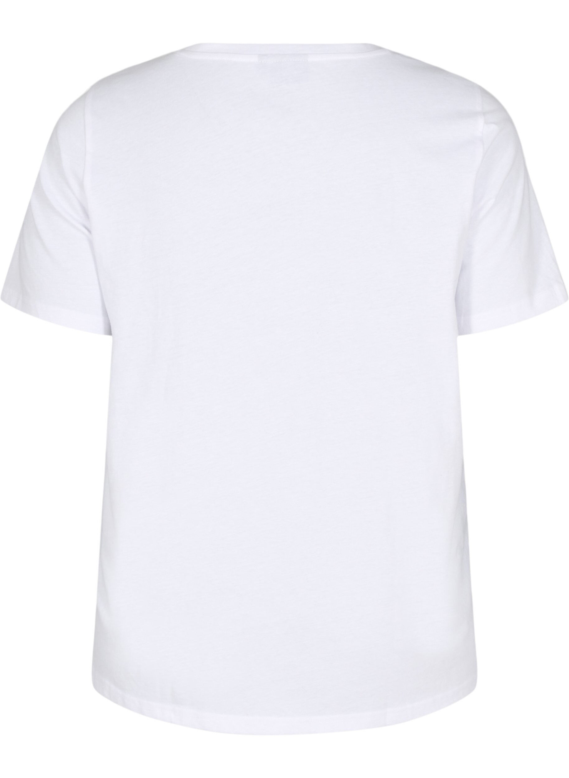 Zizzi FLASH - T-shirt med motiv, Hvid, Packshot image number 1