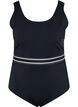 Badedragt med rund halsudskæring, Black, Packshot image number 0