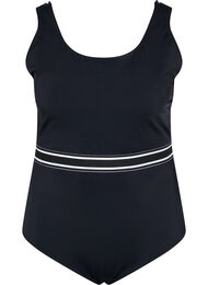 Badedragt med rund halsudskæring, Black