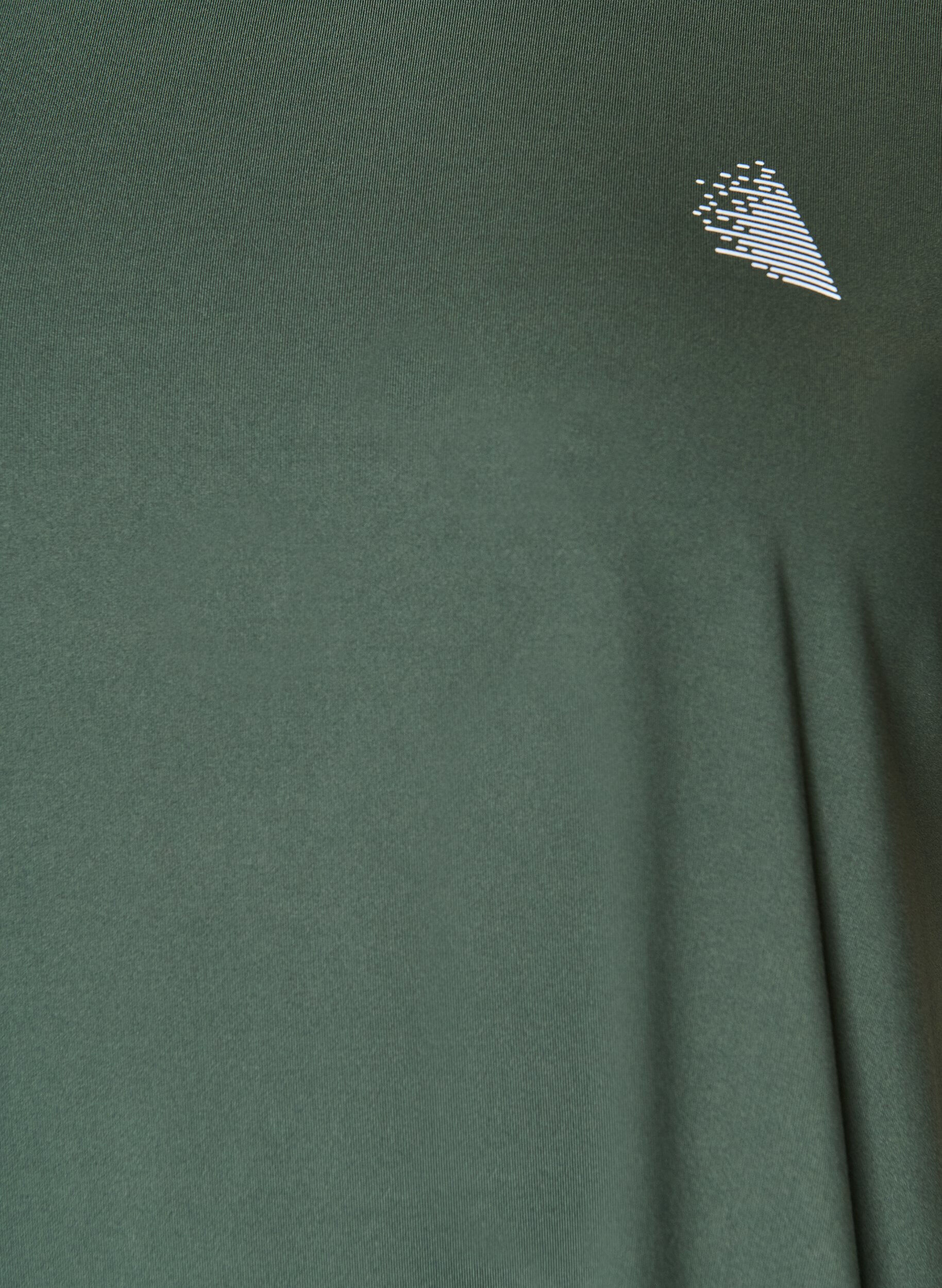 ZizziEnsfarvet tr&aelig;nings t-shirt, Gr&oslash;n, Packshot image number 2