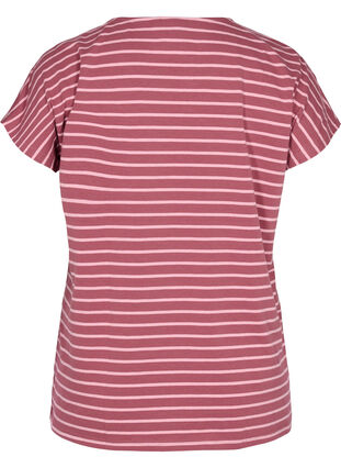 Bomulds t-shirt med striber, Apple Butter Stripe, Packshot image number 1