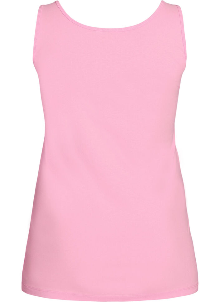 Ensfarvet basis top i bomuld, Lyser&oslash;d, Packshot image number 1