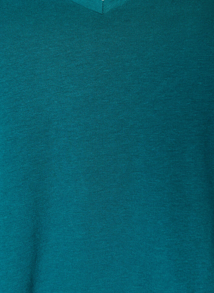 T-shirt med V-hals, Gr&oslash;n, Packshot image number 2