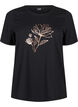 FLASH - T-shirt med motiv, Black R. Gold Flower, Packshot image number 0