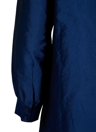 Ensfarvet skjorte med flæsedetalje, Titan, Packshot image number 3