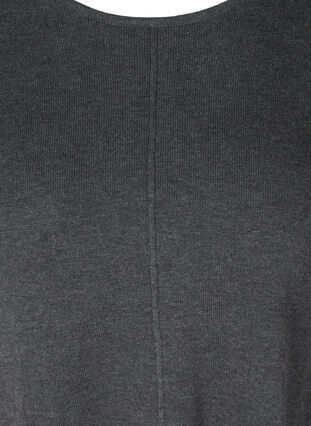 Strikbluse med a-form , Dark Grey Melange, Packshot image number 2