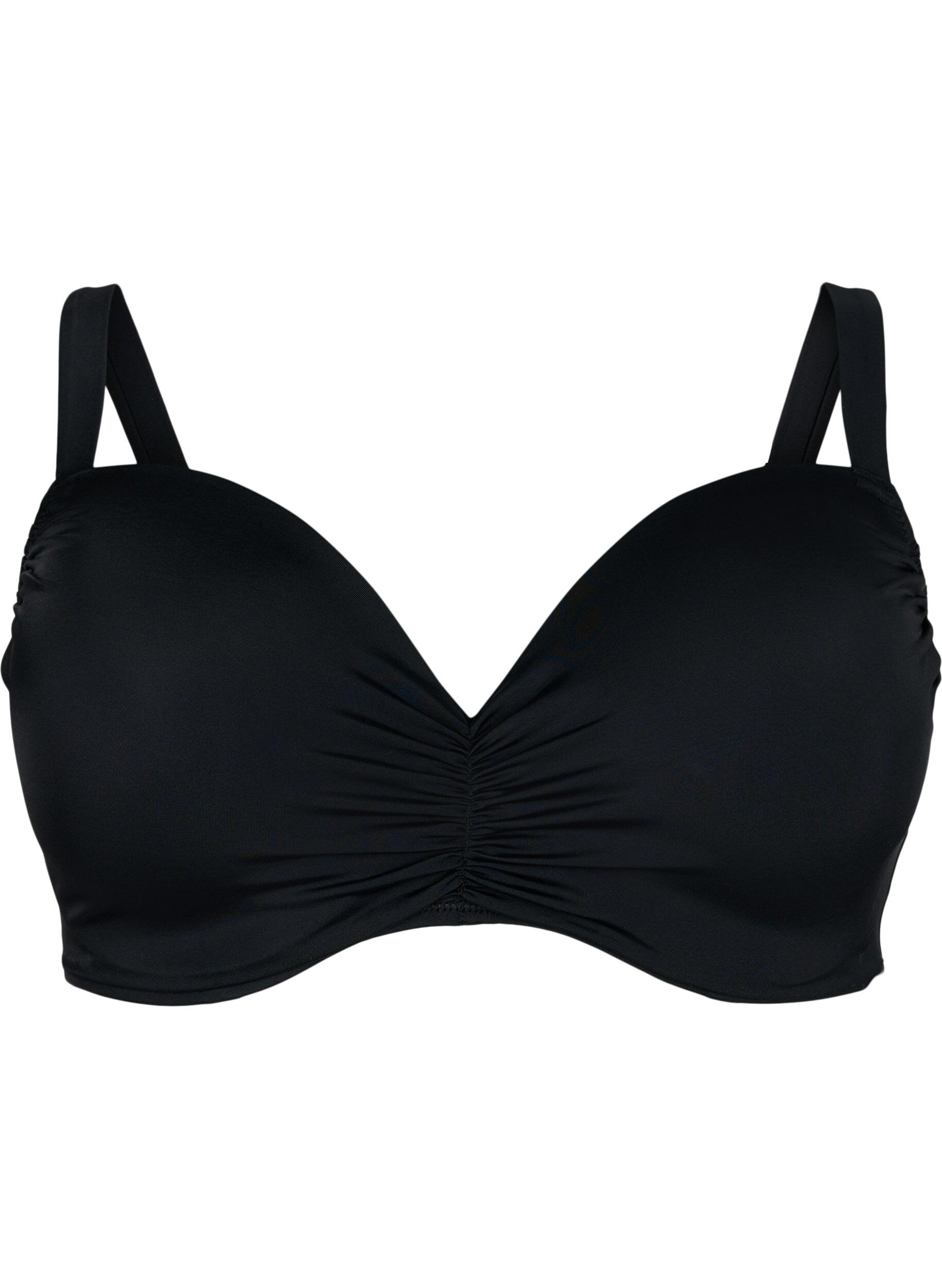 Zizzi Bikini bh med formst&oslash;bte sk&aring;le, Black, Packshot image number 0