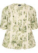 Bluse med print og 1/2 &aelig;rmer, Gr&oslash;n, Packshot image number 0