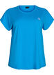 Ensfarvet tr&aelig;nings t-shirt, Bl&aring;, Packshot image number 0