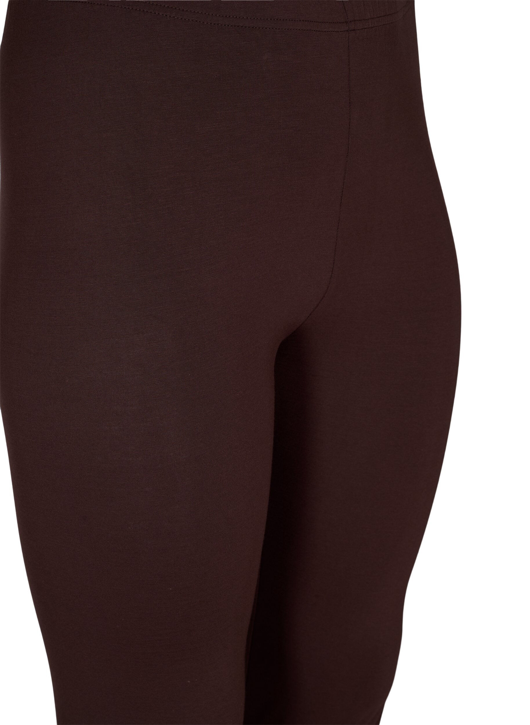 ZizziBasis leggings i viskose, Brun, Packshot image number 2