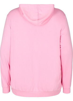 Sweatshirt med hætte og lomme, Prism Pink, Packshot image number 1