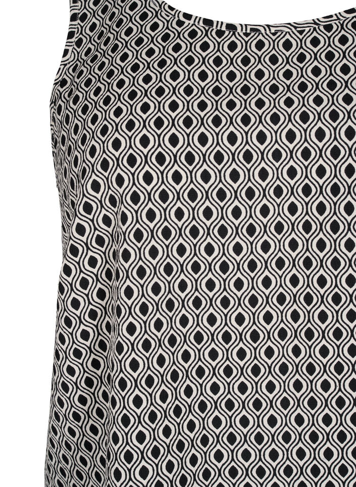 FLASH - &AElig;rmel&oslash;s top med print, Sort, Packshot image number 2