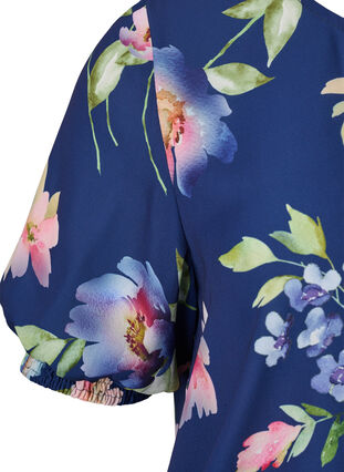 Blomstret bluse med smock, Blueprint Flower AOP, Packshot image number 2