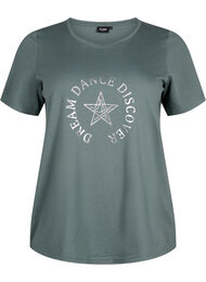 FLASH - T-shirt med motiv, Balsam Green Star