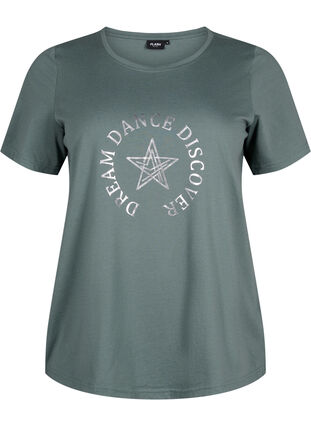 FLASH - T-shirt med motiv, Balsam Green Star, Packshot image number 0