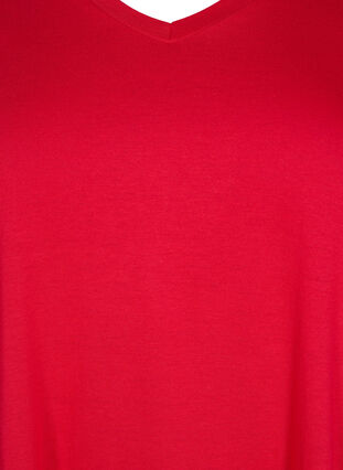 Kortærmet t-shirt med a-shape, Lipstick Red, Packshot image number 2