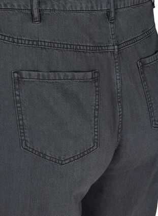 Slouchy fit Saga jeans med høj talje, Black washed down, Packshot image number 3