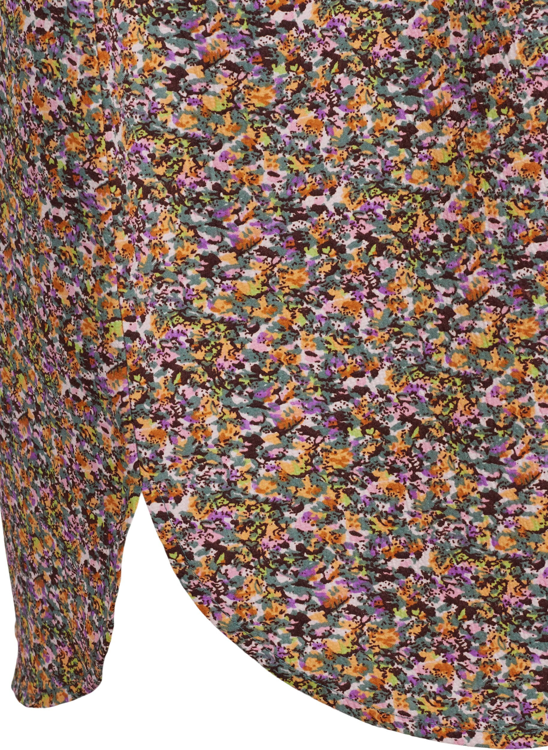 Zizzi FLASH - Skjortekjole med print, Multi Ditsy, Packshot image number 3