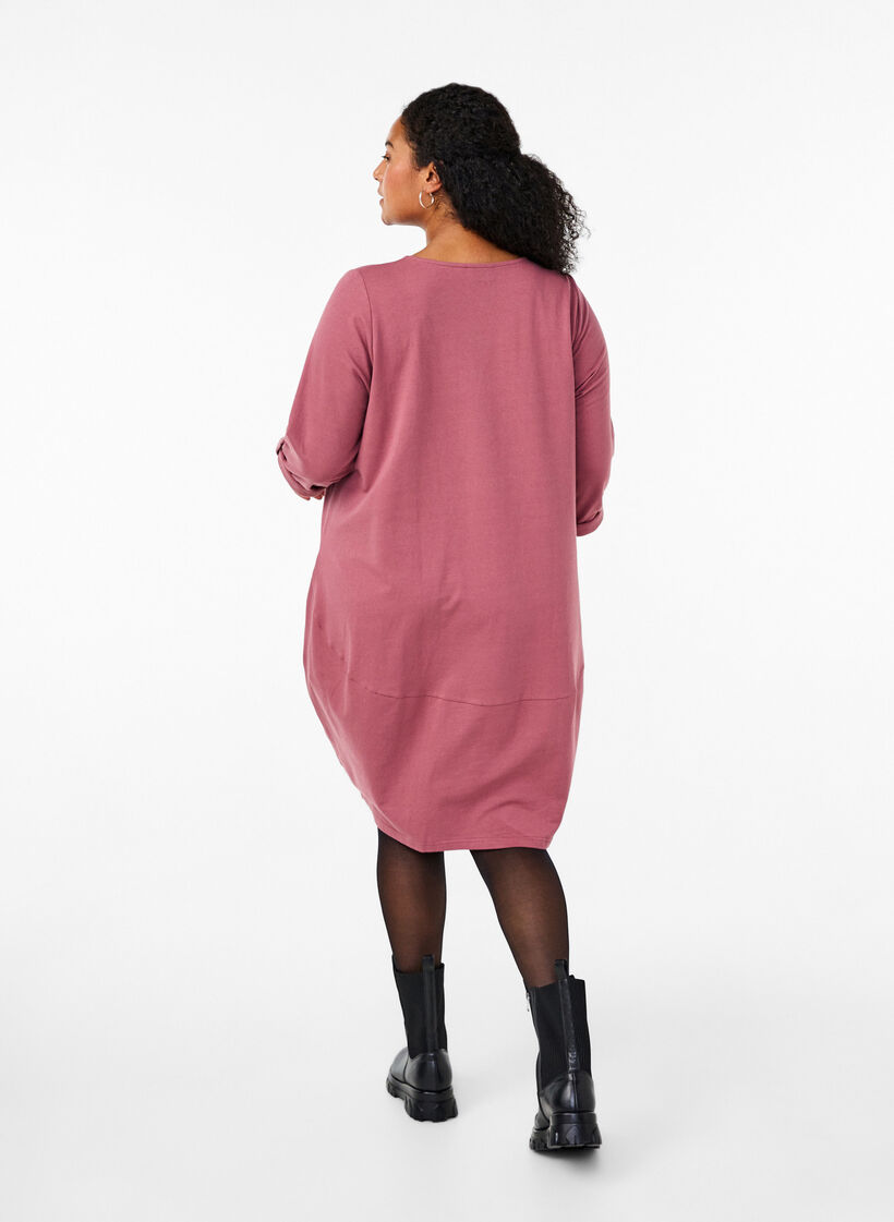 Ballonkjole med lommer, Lyserød, Model image number 2