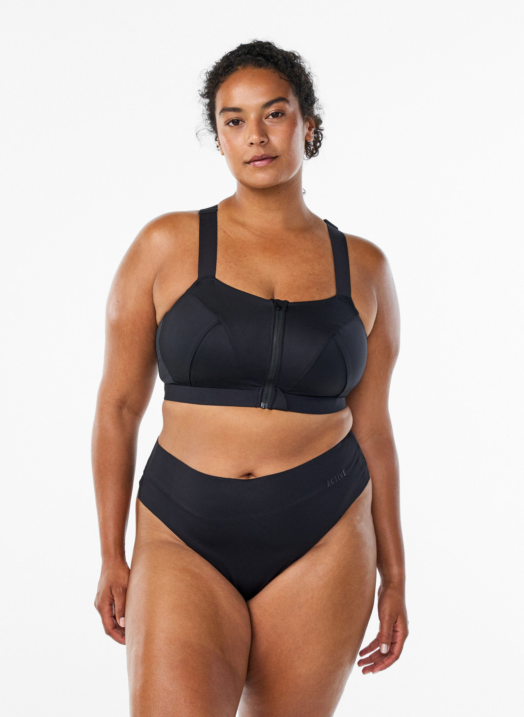 2-pak invisible g-streng tr&aelig;ningstrusser, Sort, Model