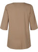 A-formet tunika med 3/4 ærmer, Shitake, Packshot image number 1