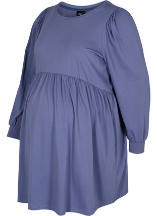 Graviditets tunika med pufærmer, Nightshadow Blue, Packshot image number 0