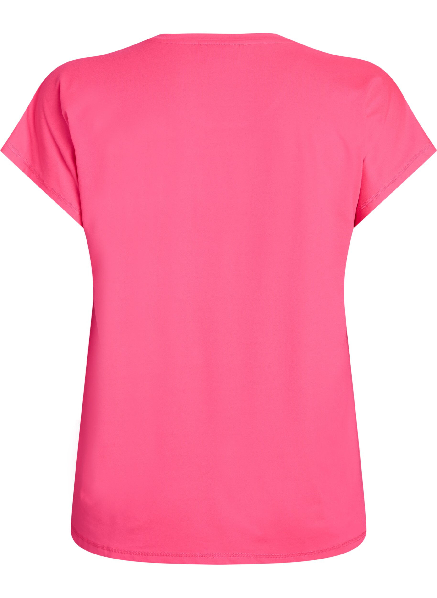 ZizziEnsfarvet tr&aelig;nings t-shirt, Lyser&oslash;d, Packshot image number 1
