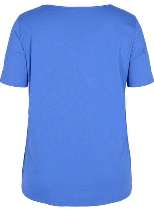 Kortærmet t-shirt med v-udskæring, Dazzling Blue, Packshot image number 1