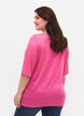 Bluse med 3/4 ærmer, Shocking Pink, Model image number 1