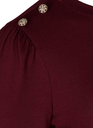 Langærmet bluse med skulderdetalje, Port Royal, Packshot image number 3