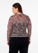 Mesh bluse med zebramønster, Sort, Model image number 2