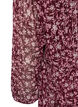 Tunika med blomsterprint og glittertr&aring;de, R&oslash;d, Packshot image number 3