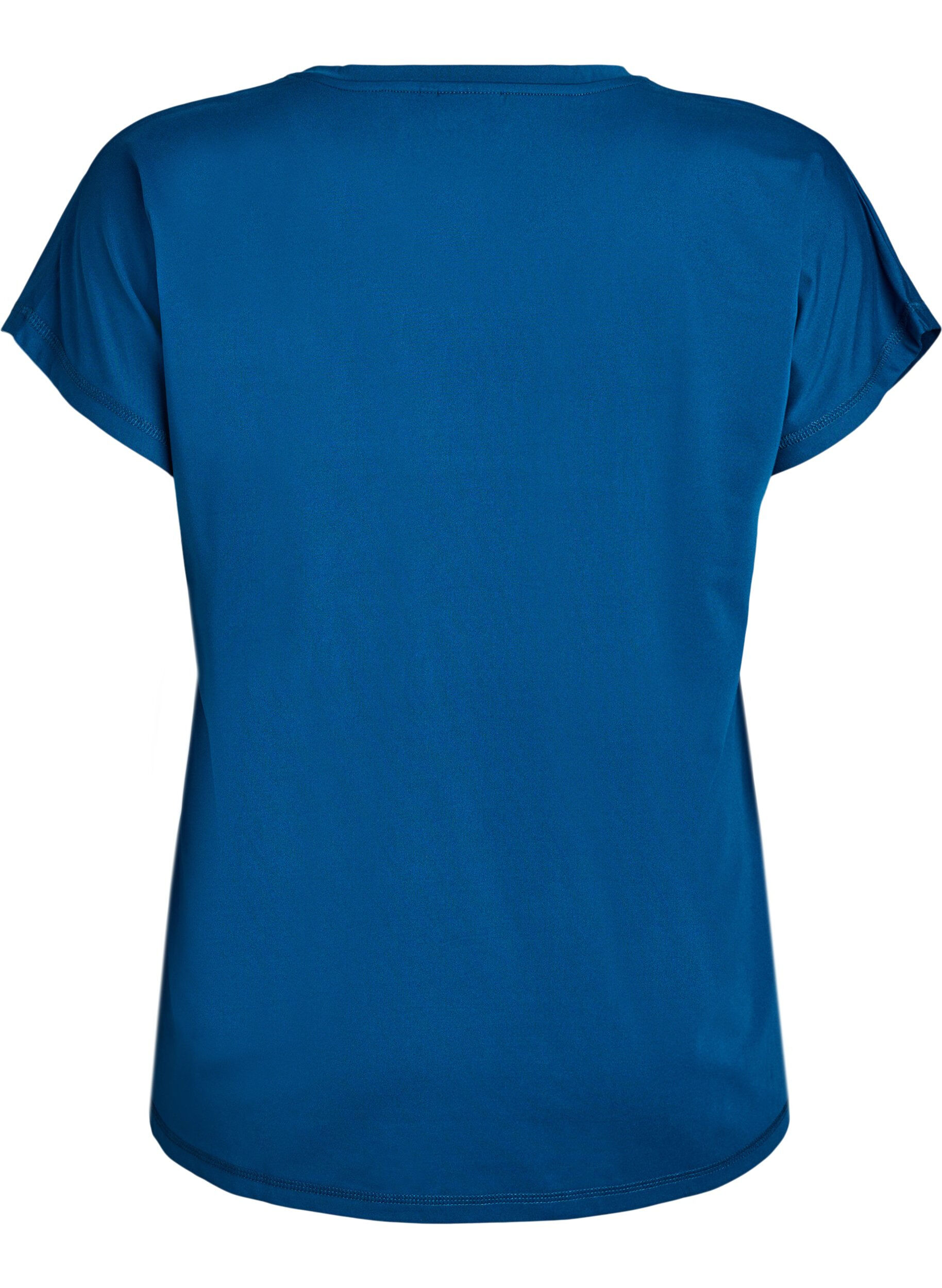 ZizziEnsfarvet tr&aelig;nings t-shirt, Bl&aring;, Packshot image number 1
