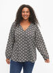 Skjortebluse med v-hals og print, Birch Graphic AOP, Model image number 0