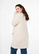 Meleret strik cardigan med lommer, Beige, Model image number 2