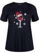 Jule t-shirts i 100% bomuld, Black w. Wine, Packshot image number 0