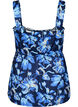 Ammevenlig top med smock, Blue Flower Print, Packshot image number 1