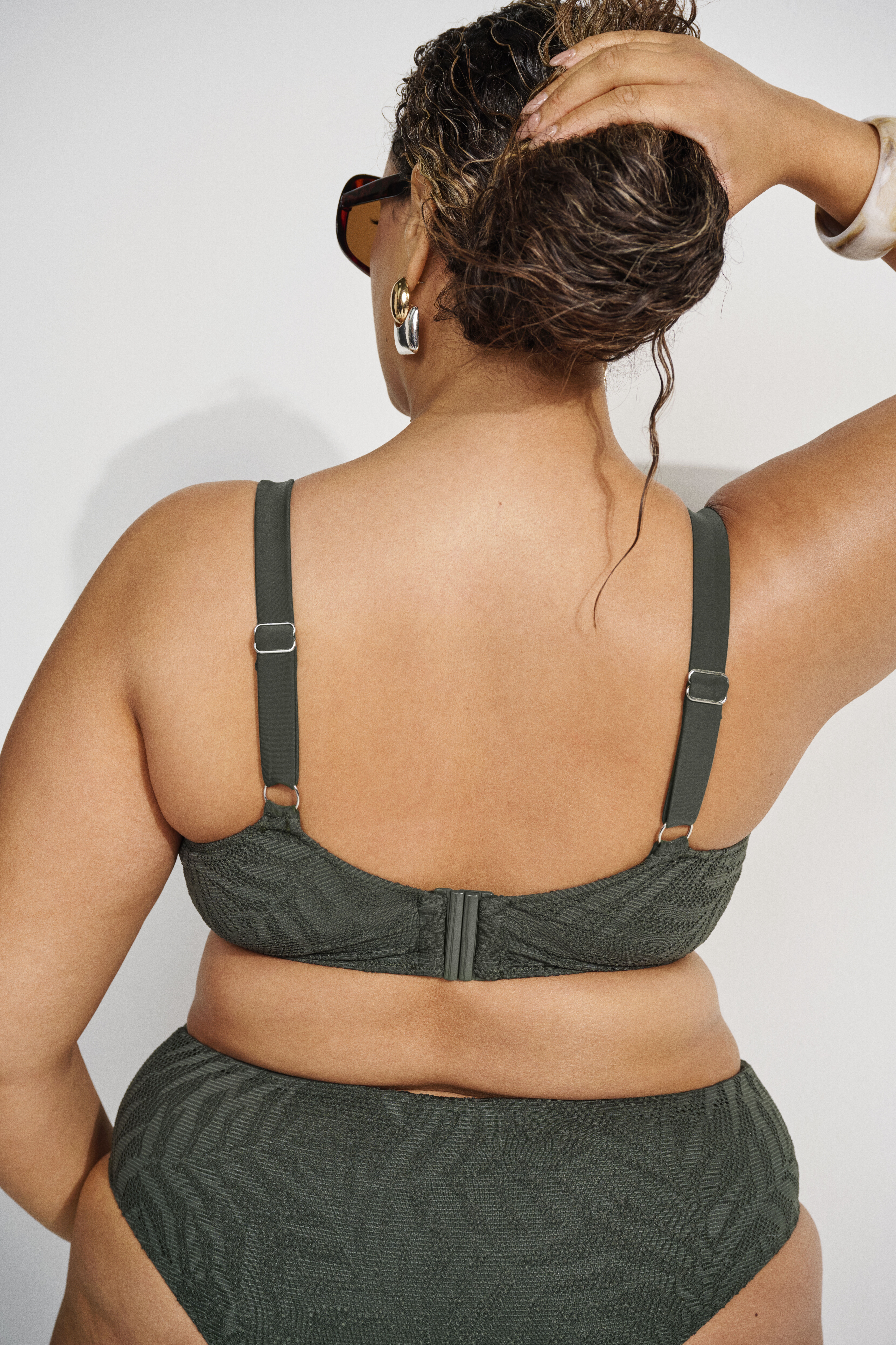 Zizzi Bikini med struktureret mesh, , Model