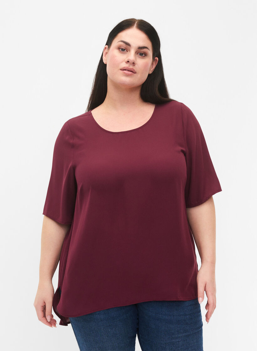 Bluse med kryds p&aring; ryggen, Port Royal, Model image number 0