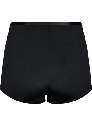 Ensfarvet bikini shorts, Black, Packshot image number 1