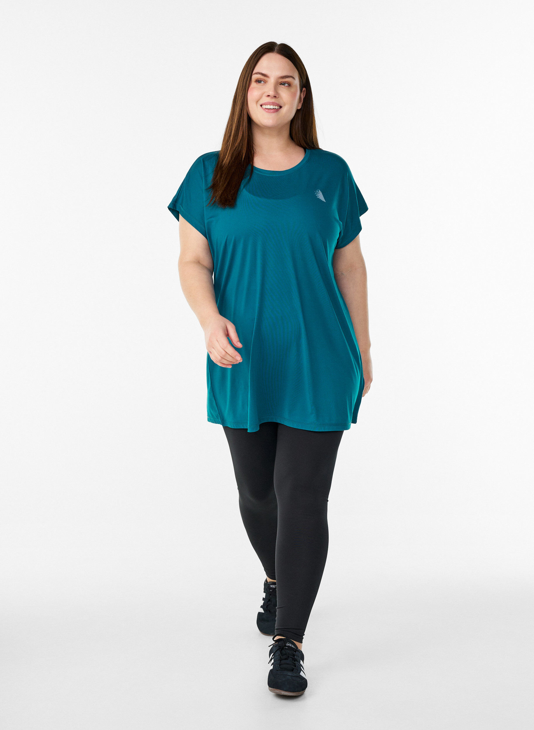 ZizziLang tr&aelig;nings t-shirt, Gr&oslash;n, Model image number 1