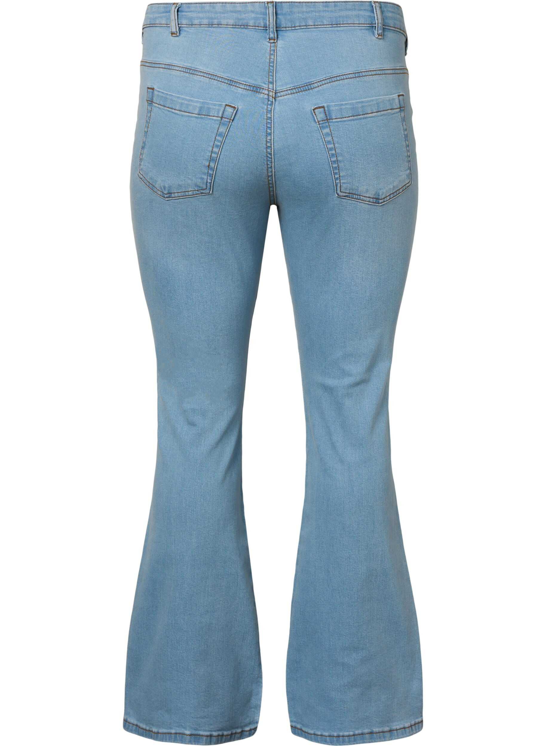Zizzi Ellen bootcut jeans med h&oslash;j talje, Bl&aring;, Packshot image number 1
