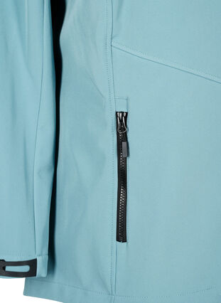 Kort softshell jakke med lommer, Arctic, Packshot image number 3