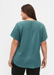 Bluse med korte &aelig;rmer og rund halsudsk&aelig;ring, Gr&oslash;n, Model image number 2