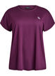 Ensfarvet tr&aelig;nings t-shirt, Lilla, Packshot image number 0