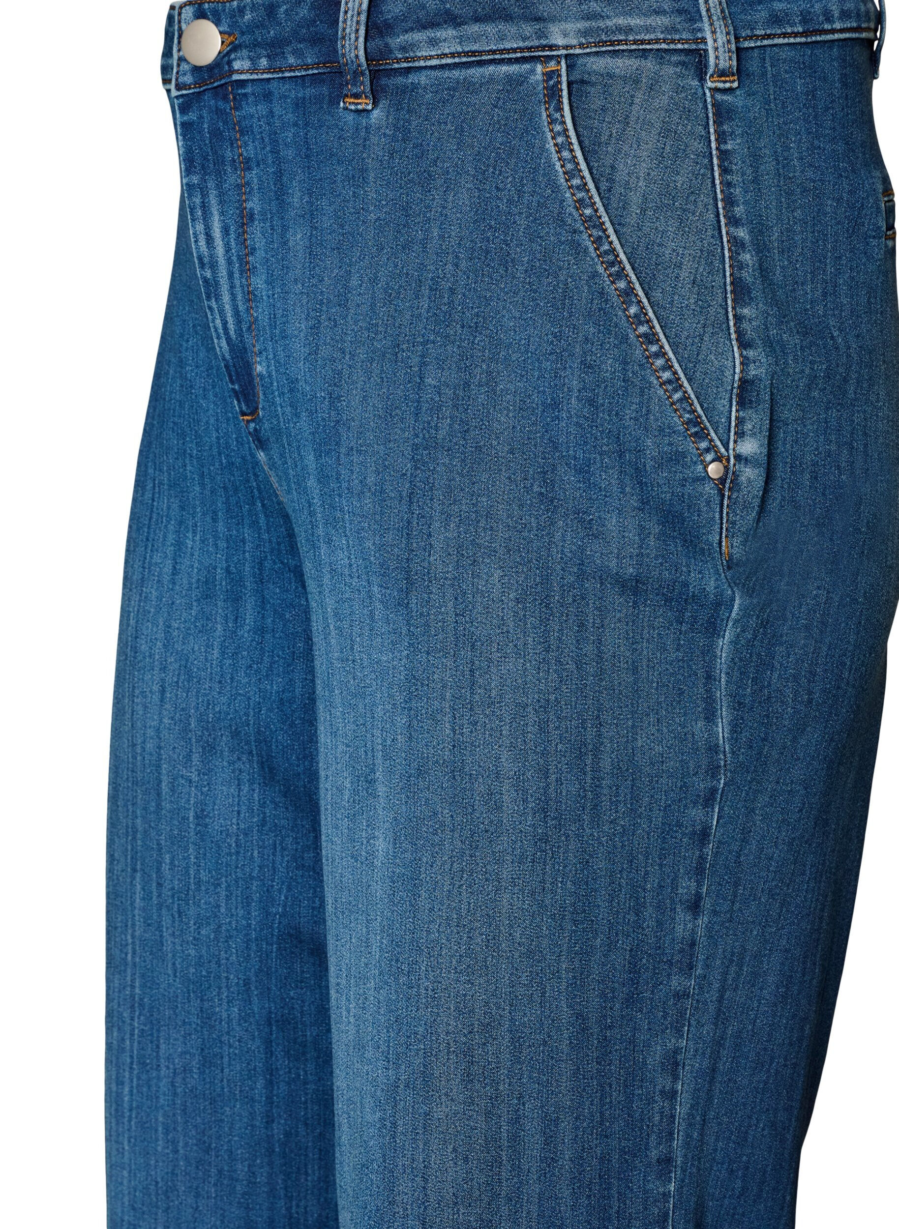 ZizziWide fit Myra jeans med h&oslash;j talje, Bl&aring;, Packshot image number 2