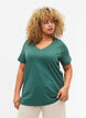 2-pak basis t-shirt i bomuld, Mallard Green/Black, Model image number 0