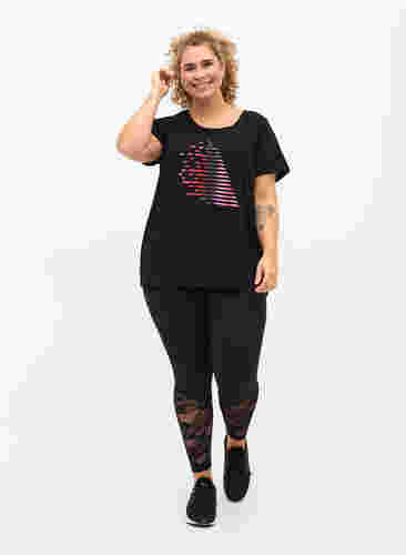 Trænings t-shirt med print, Black Gradiant, Model image number 2