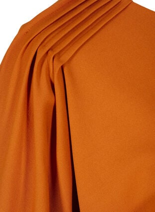 Ensfarvet tunika med 2/4 ærmer og plisséfold, Autumnal, Packshot image number 3